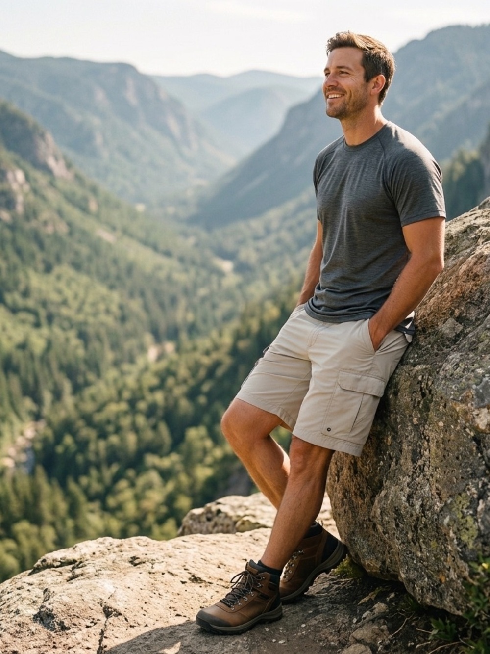 Men's Coleman Beige Cargo Shorts - Lightweight Outdoor